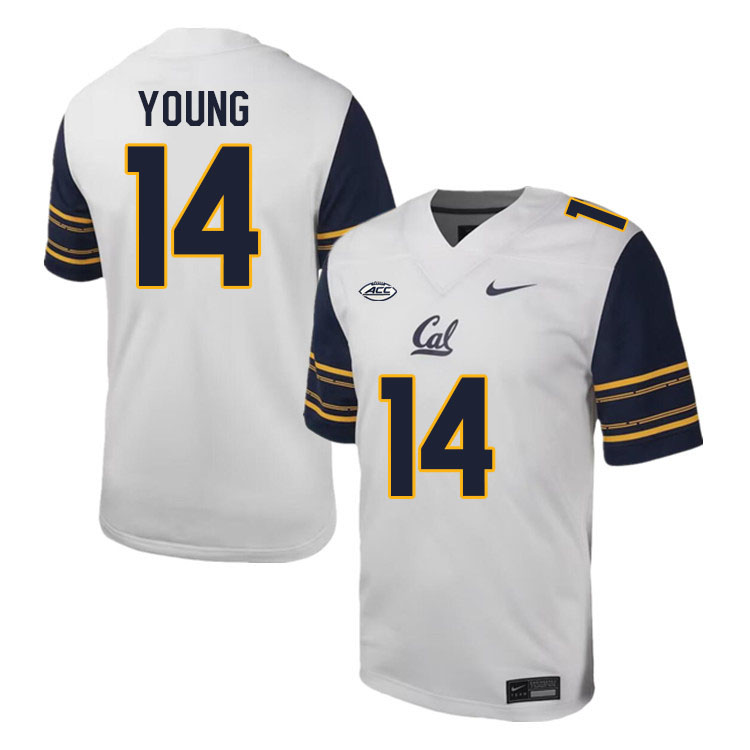 California Golden Bears #14 Monroe Young ACC Conference College Football Jerseys Stitched Sale-White